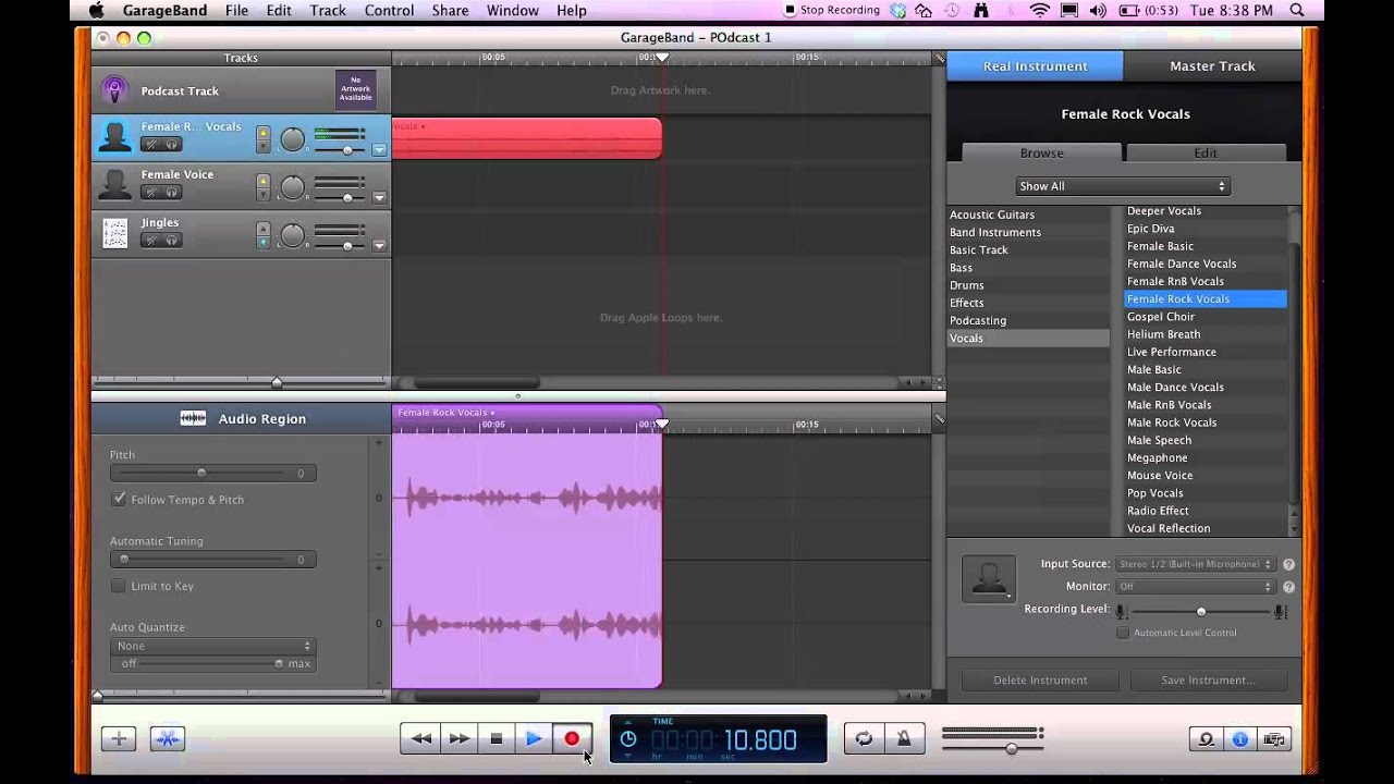 Edit audio mac garageband pro